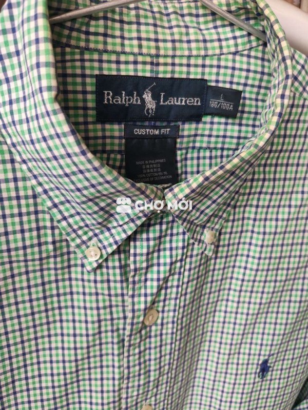Sơ mi dài tay kẻ caro Ralph Lauren sz L