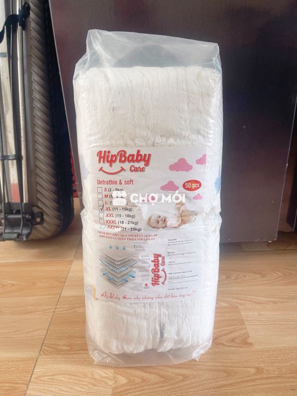 Thanh lý tả bỉm Hip Baby - bịch 50 miếng size XL