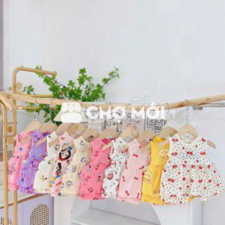 Bộ Bé Gái Vải Tăm Lạnh Dễ Thương – Size 5–15kg