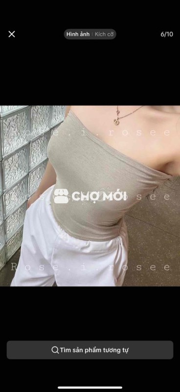 áo ống nữ màu xi măng