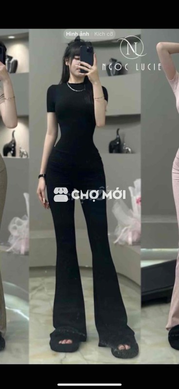 set đen ôm siêu tôn dáng