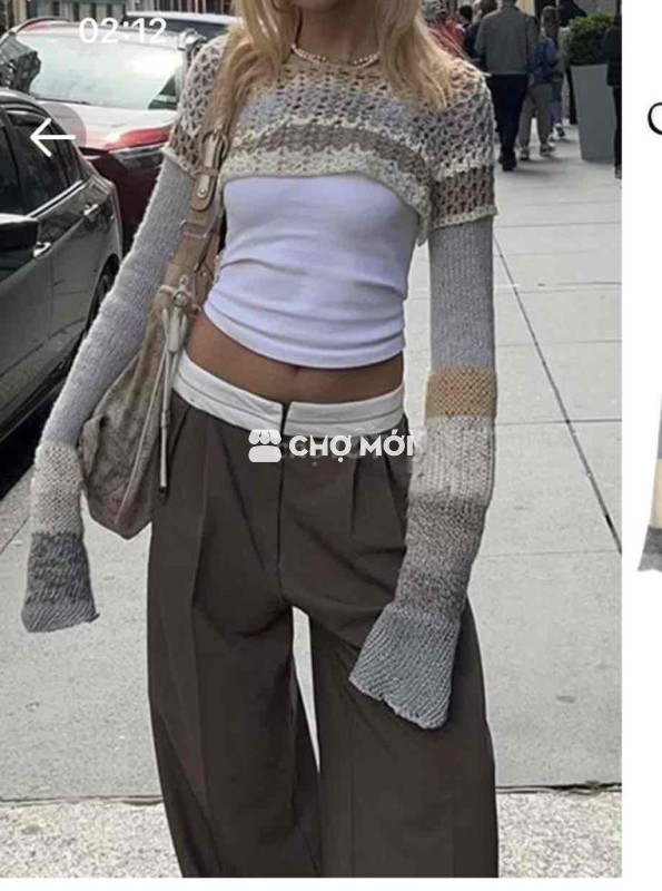áo dệt kim croptop