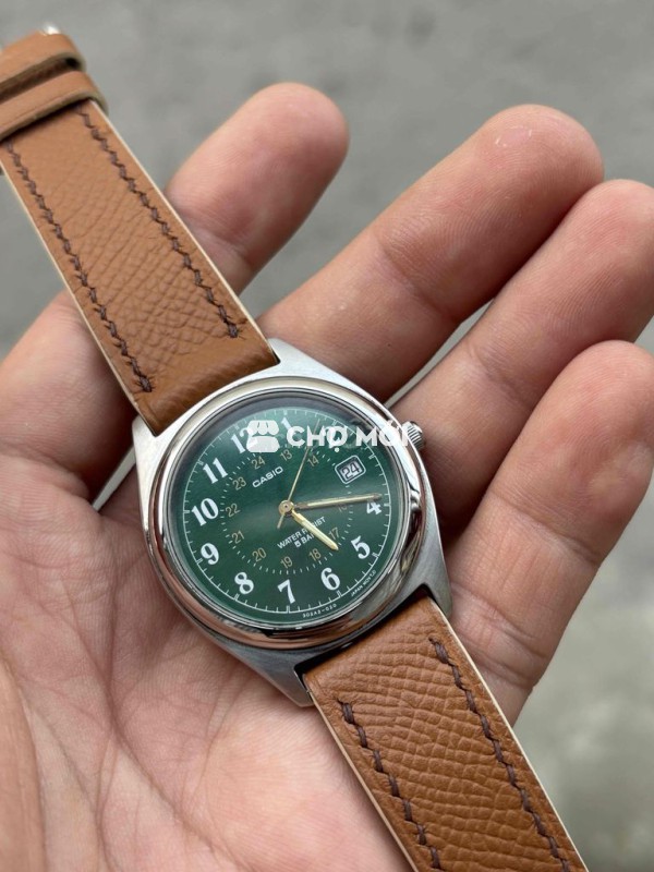đồng hồ casio mặt xanh lá