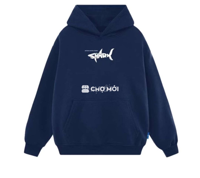 Áo hoodie nỉ cá mập đen navy