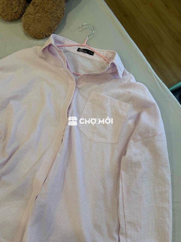 Sơ Mi Sọc Hồng Tím Của Miều