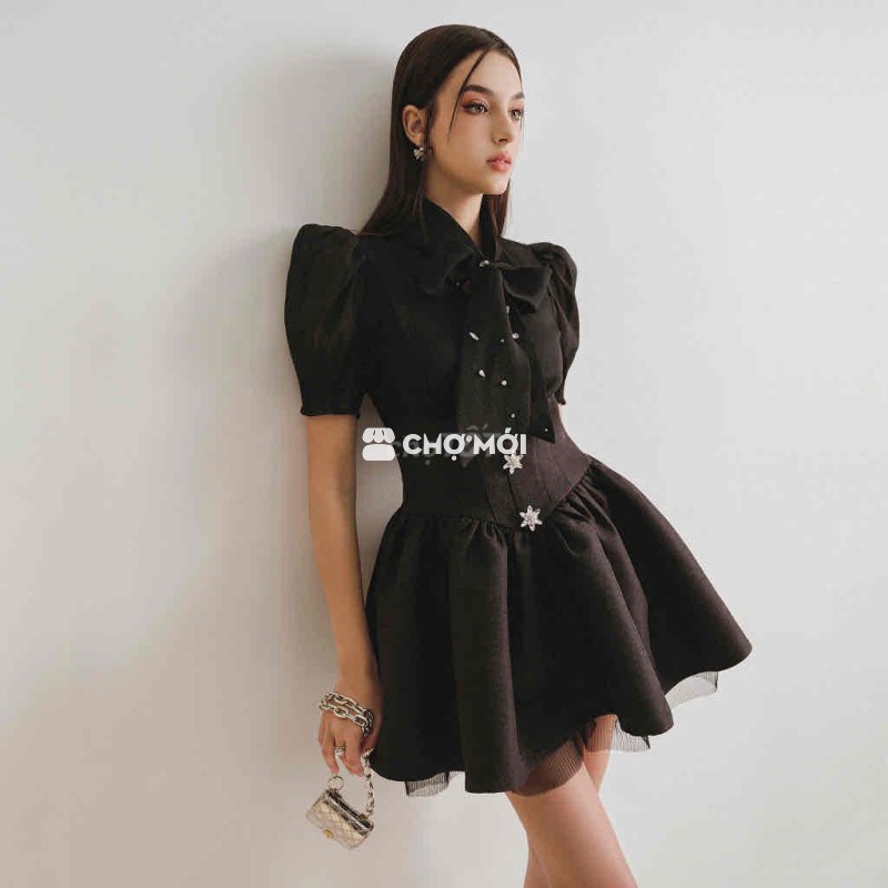Váy đi tiệc DARLING.ISM gắn nơ đính đá