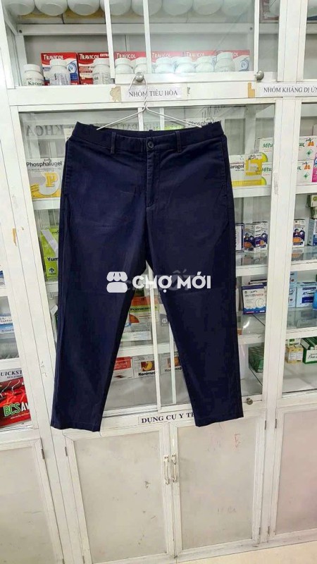 Quần kaki Uniqulo xanh than chất co dãn 4 chiều