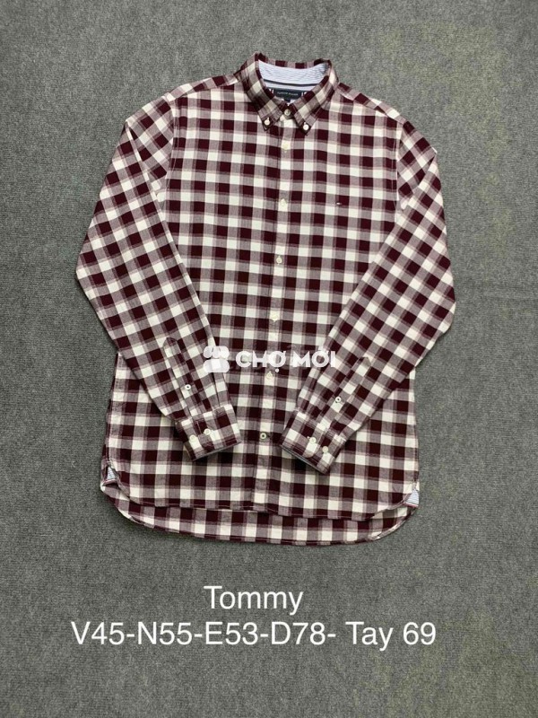 Tommy Shirts • Size L: vai 45, ngực 55, eo 53, dài