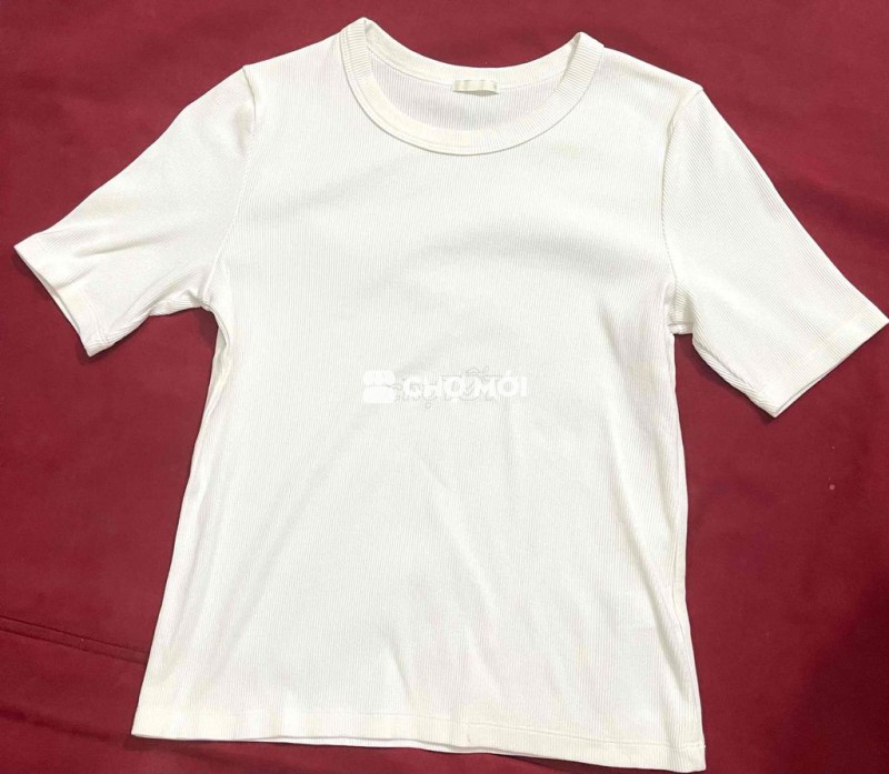Áo Thun Gân Nữ GU Nhật Size M | Co Giãn Tốt | 85%