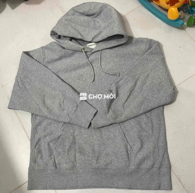Hoodie GU lót nỉ unisex size L dưới 60kg 85%