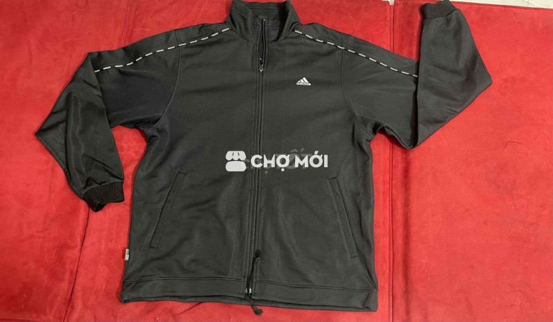 Áo khoác adidas đen size M UK 34/36 form đẹp xịn