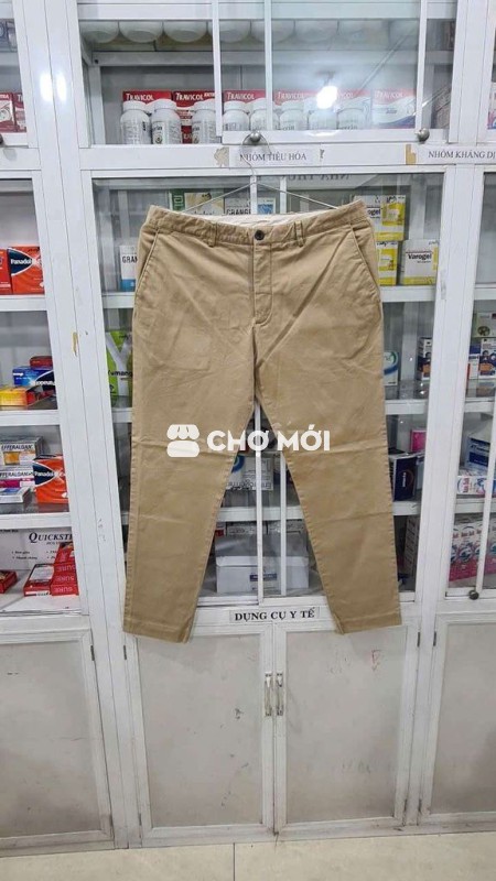 Quần kaki mềm Zara man màu be đất