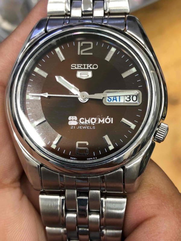 Seiko 5 dial nâu cafe hiếm gặp