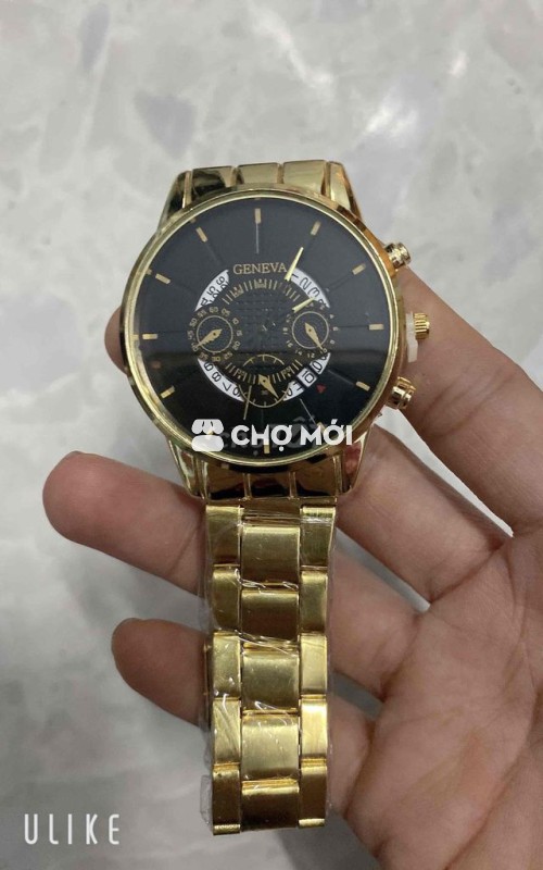 Đồng hồ dây kim loại màu vàng thời trang cho nam m