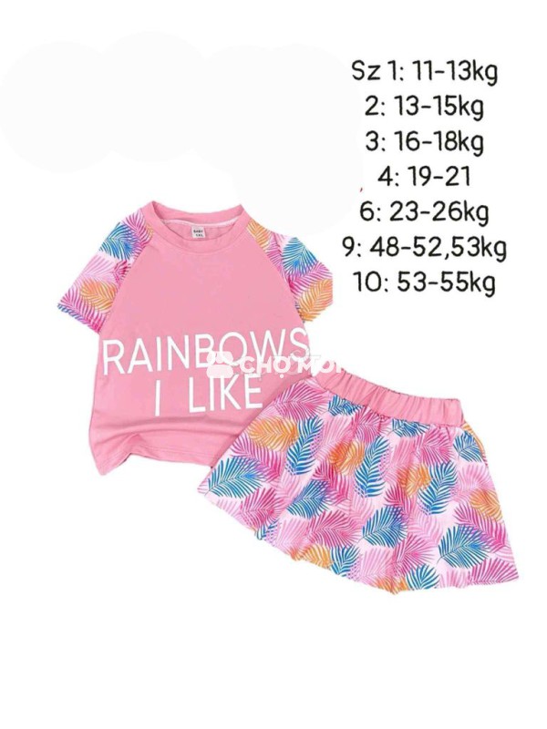 Bộ bơi cho bé gái size 1 2 3 4