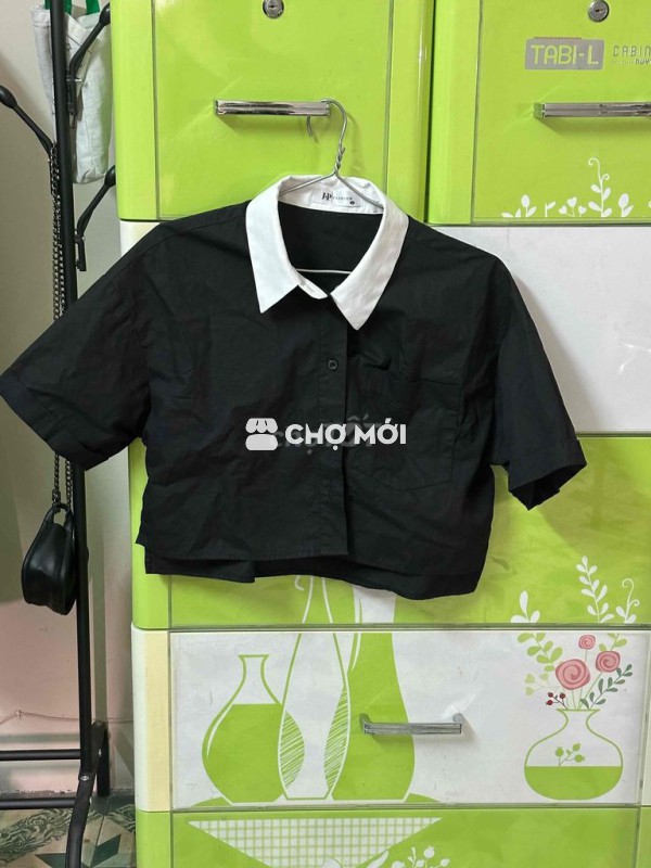 Áo sơ mi nữ cotton ngắn tay SIZE M