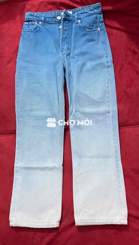 Quần jean nữ phối đẹp hiệu Zara size EUR36 eo 74cm