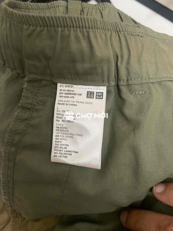 quần dài vải dù nam uniqlo 95%
