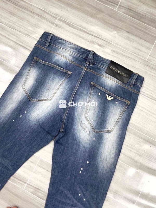Quần Jean EA7 ống côn, xanh đậm, size 32
