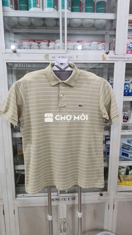 Áo thun Polo LACOSTE cá số 4 màu xám