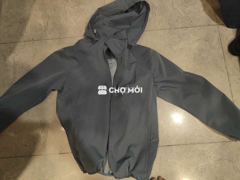 Áo khoác gió icon denim màu blue