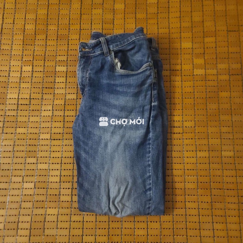 Quần Jeans xanh ống côn