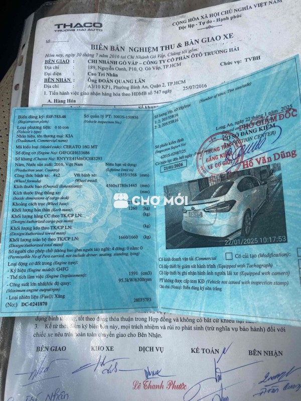 Kia Cerato 2016 1.6 MT - 290000 km