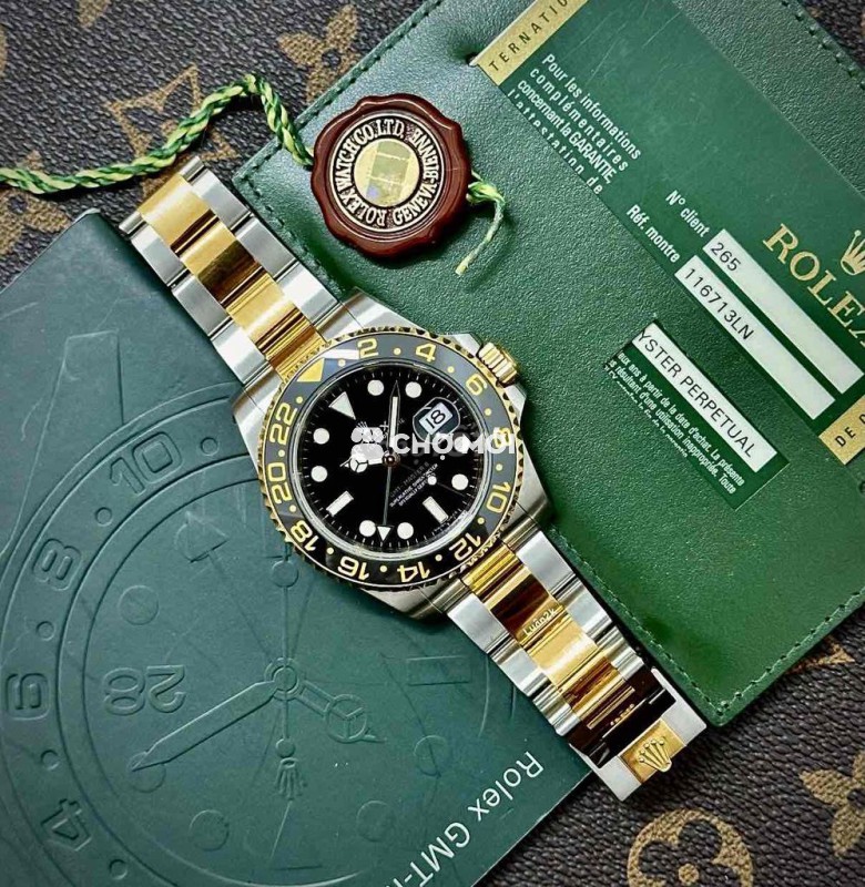 RL 116713LN GMT-MasterII Black Gold/Steel 40mm