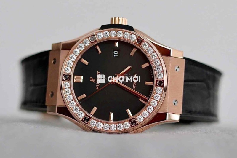 HUB KingGold Au750 Black DiamondBezel 42mm