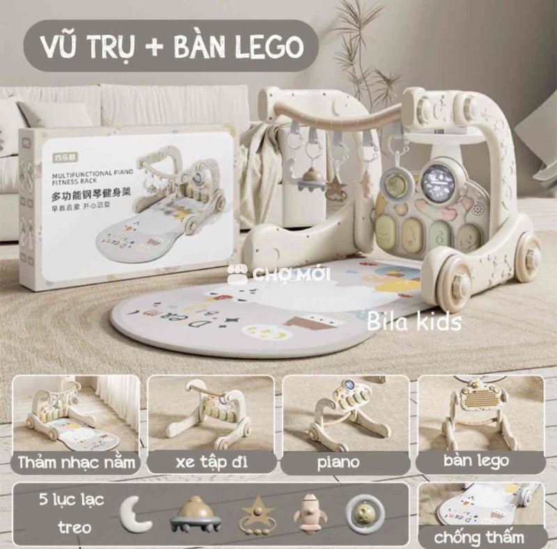 dư xe tập đi thảm nhạc bàn logo mới pass laii