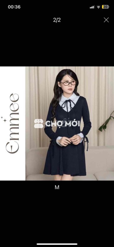 Emmee - Lynne Dress - Váy dài tay len tăm chiết eo