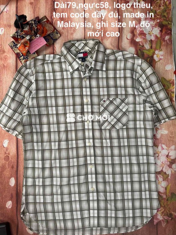 Áo sơmi hiệu Tommy, logo thêu,9hãng,độ mới cao,ML