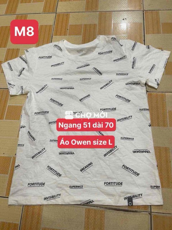 6 áo Owen size M 100k 1c