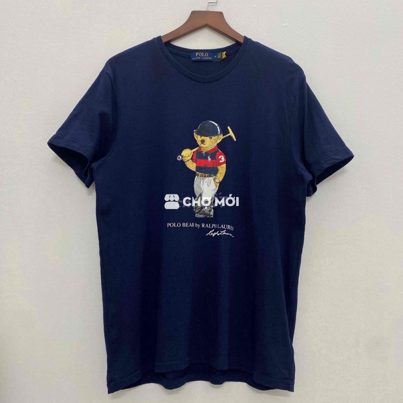 Áo phông RL Bear size M màu navy