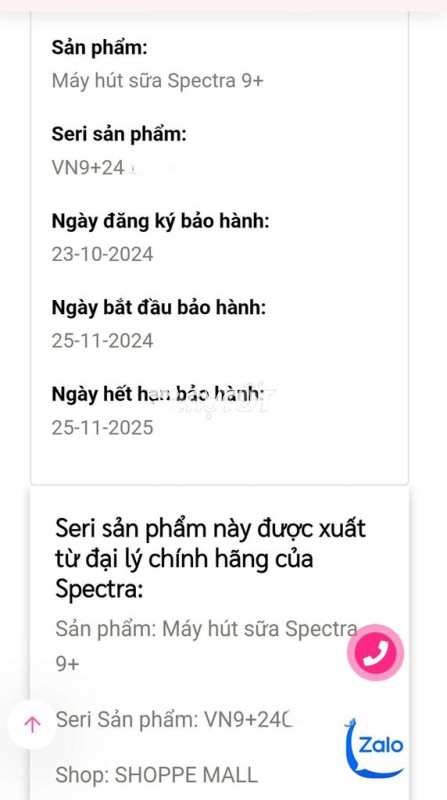Máy hút sữa spectra 9+ 2025