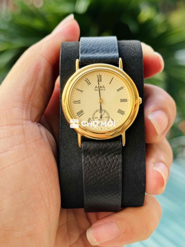 ĐH Alba Seiko quartz cọc số la mã, kim rốn cổ điên