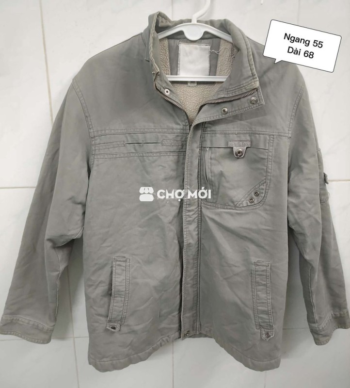 2HAND Áo khoác nam cotton màu xám