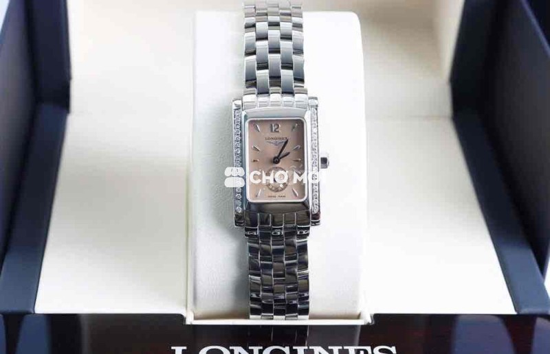 ĐH Nữ Longines Kim Cương Fullbox Mặt Hồng Cực Đẹp