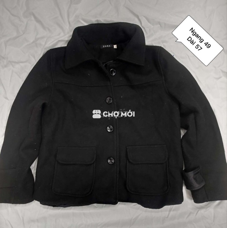 2HAND Áo khoác len đen size M