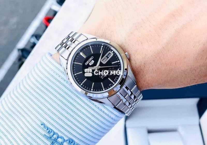 Seiko 5 Black Steel - SNKL23K1 cực cool