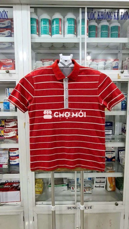 Áo thun Polo hugo boss màu đỏ phối