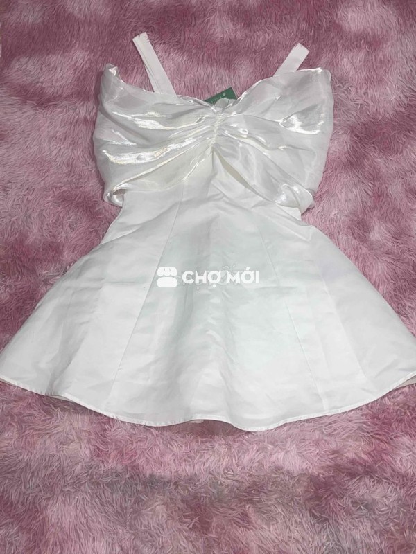 váy tiệc phối voan tơ