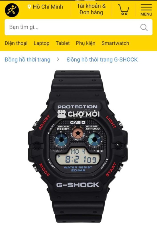 G shock 45.2 mm Nam DW-5900-1DR 20 ATM mới