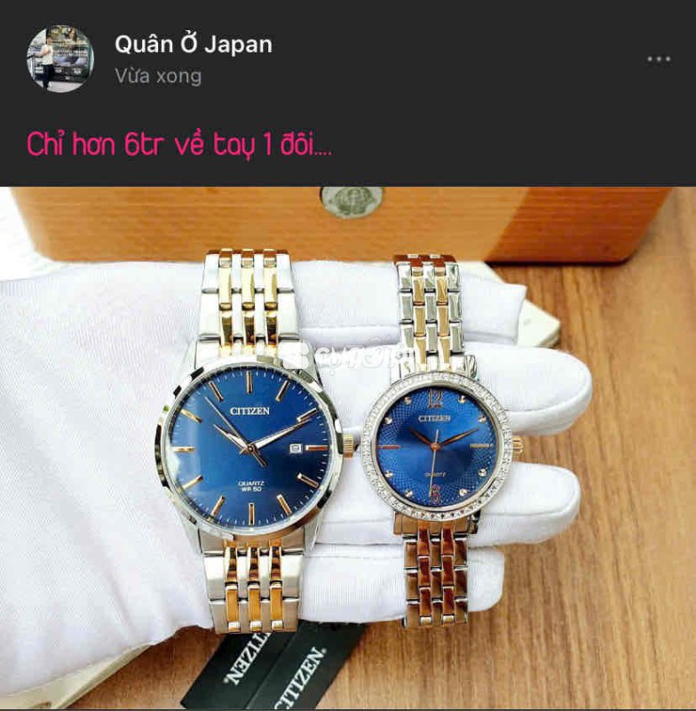 Citizen cặp Nội Địa Nhật giá 6.x free ship