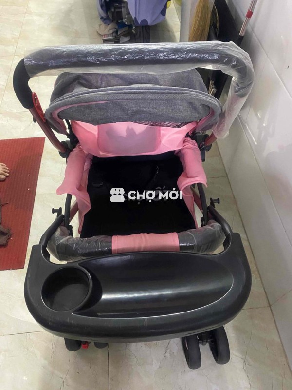 Cần bán xe đẩy gấp gọn 2 chiều cho bé, mới SD 1lan