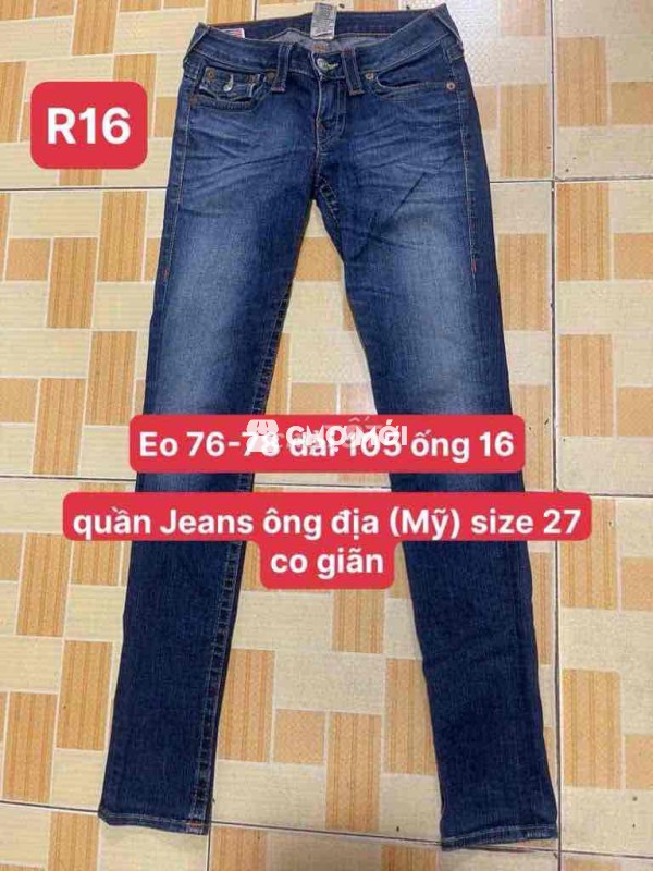 Quần Jeans ông địa size 27
