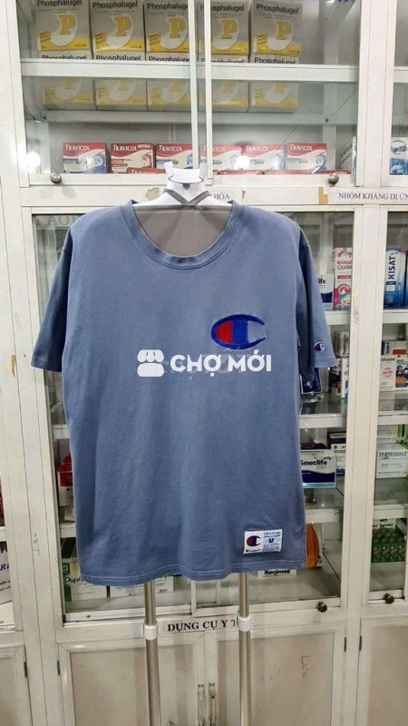 Áo thun cổ tròn chất  coton Champion