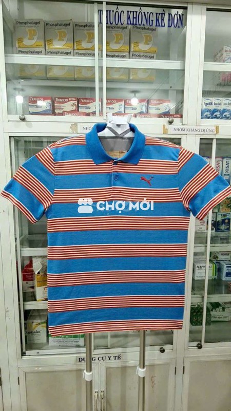 Áo thun Puma màu màu xanh phối