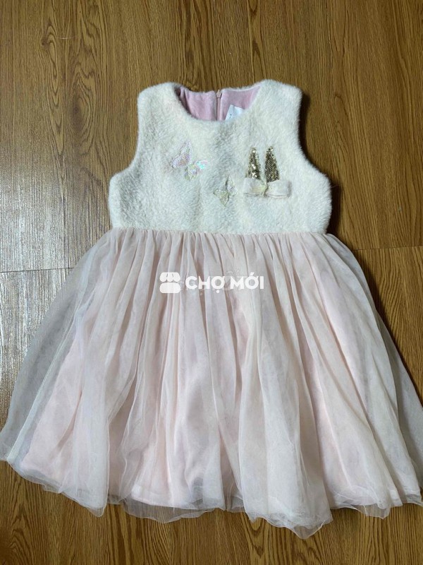 Váy sát nách gile lông size 140 cho bé 24-27kg