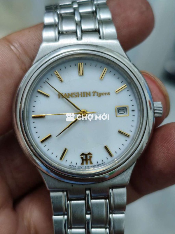 Xác đồng hồ Nhật solar, size 35mm,1 lịch, đáy xoáy